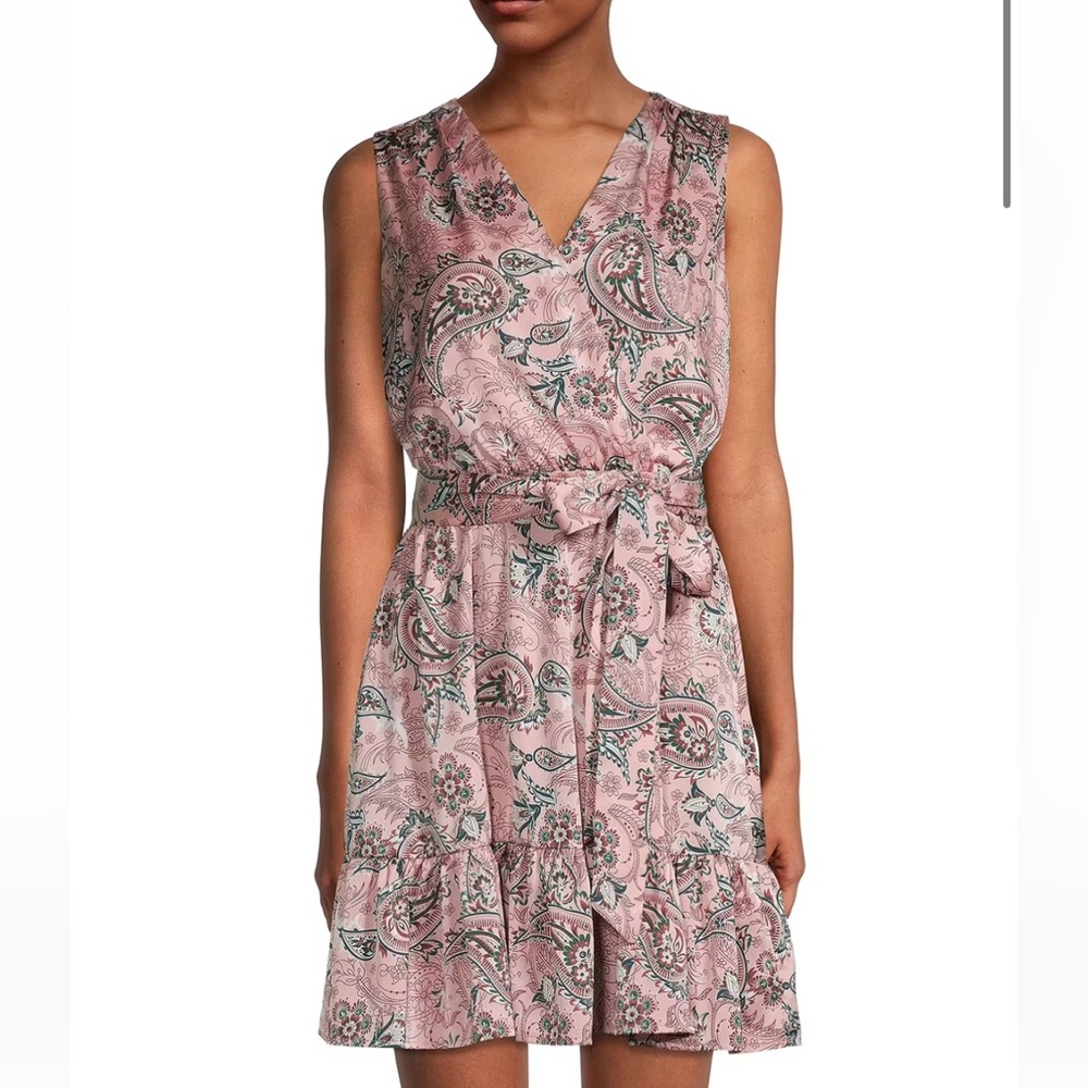 Sam Edelman Sleeveless Paisley Wrap Midi Dress NEW